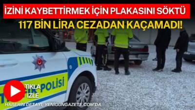 Cumhuriyet Bulvarı’nda kazaya karışıp kaçan sürücü, plakaları sökerek kaçtı; polis