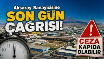 Aksaray İl Sanayi ve Teknoloji Müdürlüğü, yıllık işletme cetveli için