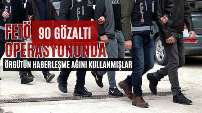 İçişleri Bakanlığı koordinasyonunda 26 ilde düzenlenen FETÖ operasyonlarında 90 şüpheli