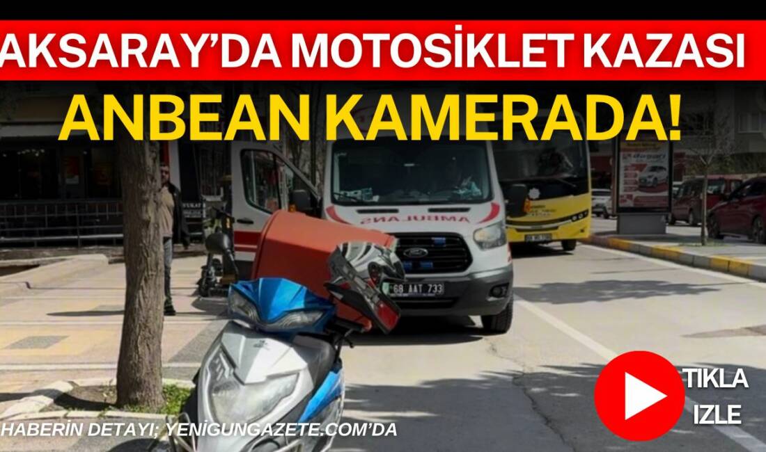 Aksaray’da bir motosiklet sürücüsü önüne çıkan üç tekerlekli motosiklete çarpmamak