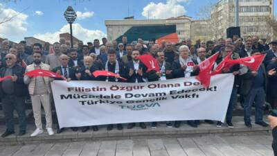 Aksaray’da TÜGVA İl Başkanlığı, “Filistin özgür olana dek mücadeleye devam