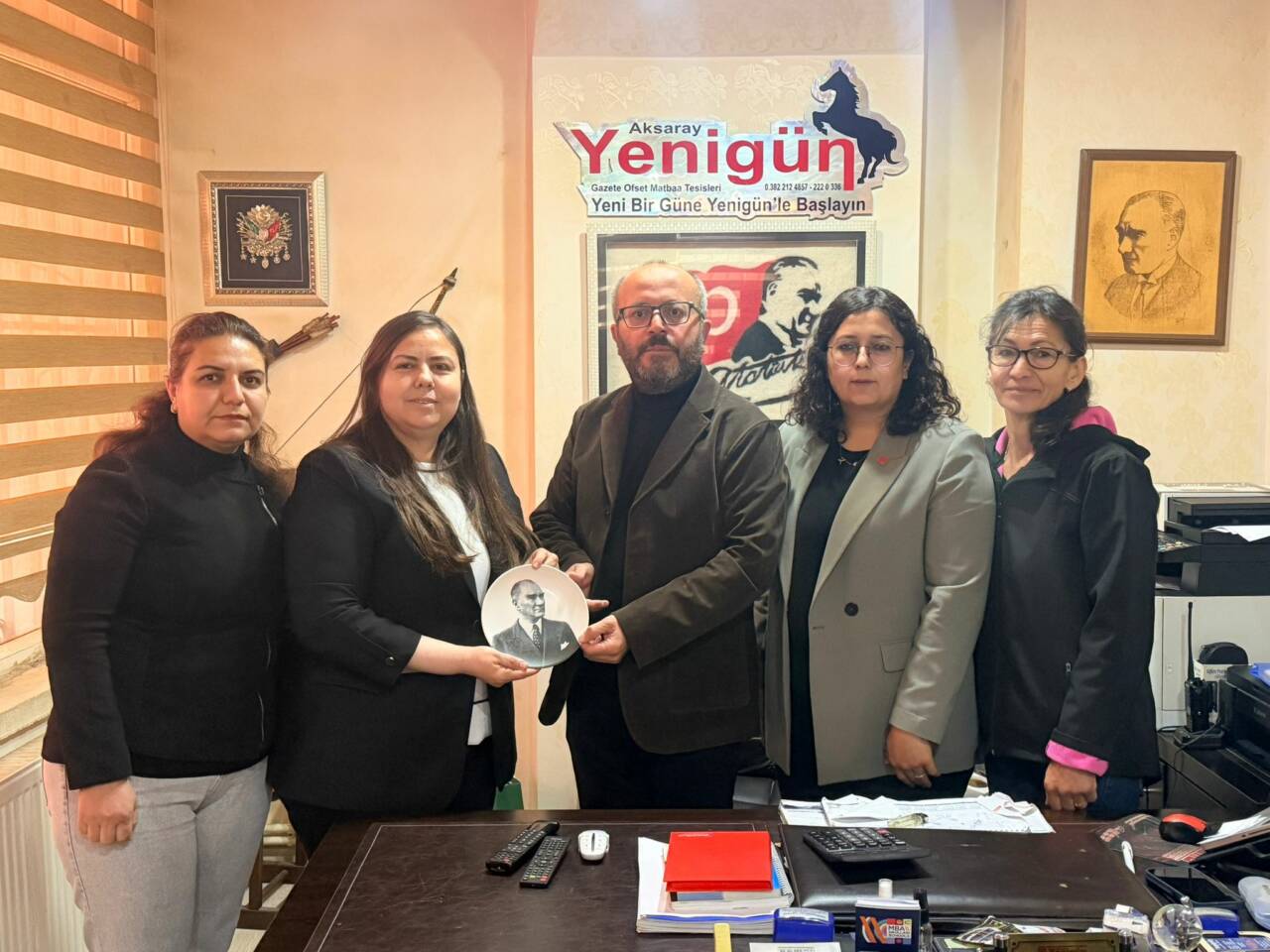 Atatürkçü Düşünce Derneği (ADD) Aksaray Şubesi yönetimi, Yenigün Gazetesi'ni ziyaret