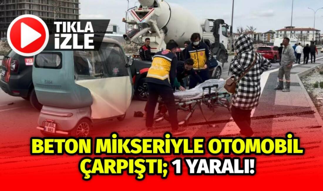 Aksaray’da otomobil ile beton mikserinin çarpışması sonucu yolcu konumundaki bir