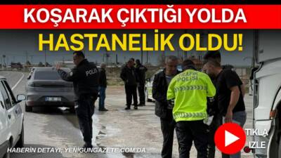 Aksaray’da E-90 karayolunda otomobille çarpışan 43 yaşındaki yaya yaralandı, olay