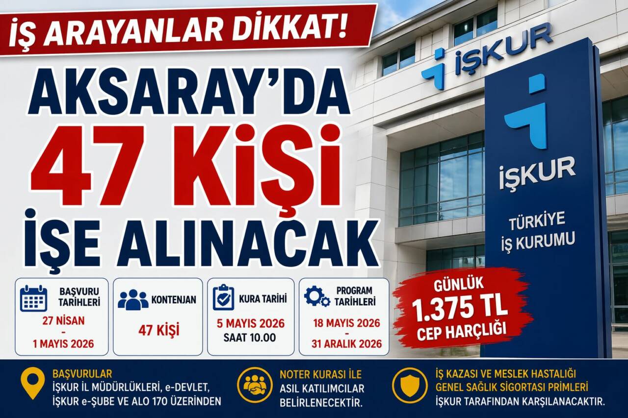 Aksaray’da İŞKUR ve ilgili kurumların iş birliğiyle 47 kişilik İşgücü