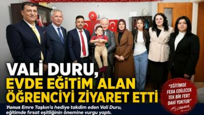 23 Nisan kapsamında Aksaray’da evde eğitim gören birinci sınıf öğrencisi