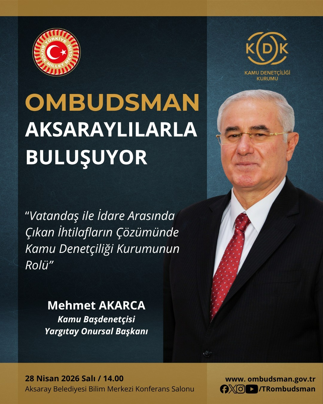 Kamu Başdenetçisi Mehmet Akarca ve beraberindeki heyet, “Ombudsman Halkla Buluşuyor”