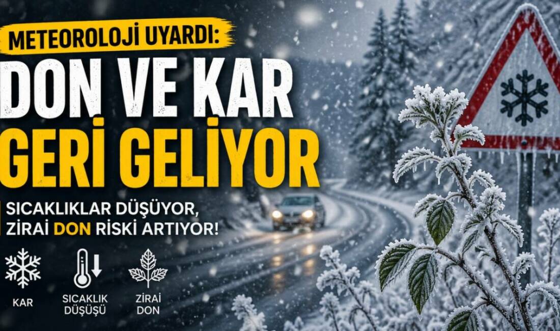 Meteoroloji uyardı: Don ve Kar geri geliyor Meteoroloji, 1 Mayıs’tan itibaren Aksaray dahil 4 il için sıcaklıkların