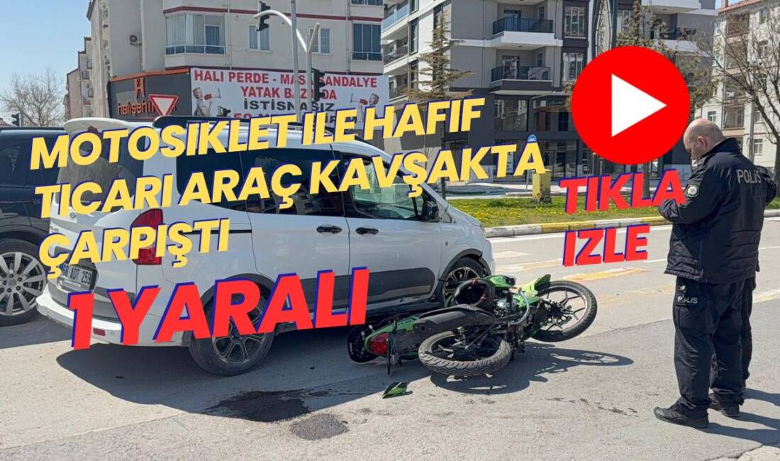 Aksaray’da kavşakta meydana gelen kazada motosiklet sürücüsü yaralandı. Sağlık ekipleri