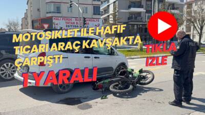 Aksaray’da kavşakta meydana gelen kazada motosiklet sürücüsü yaralandı. Sağlık ekipleri