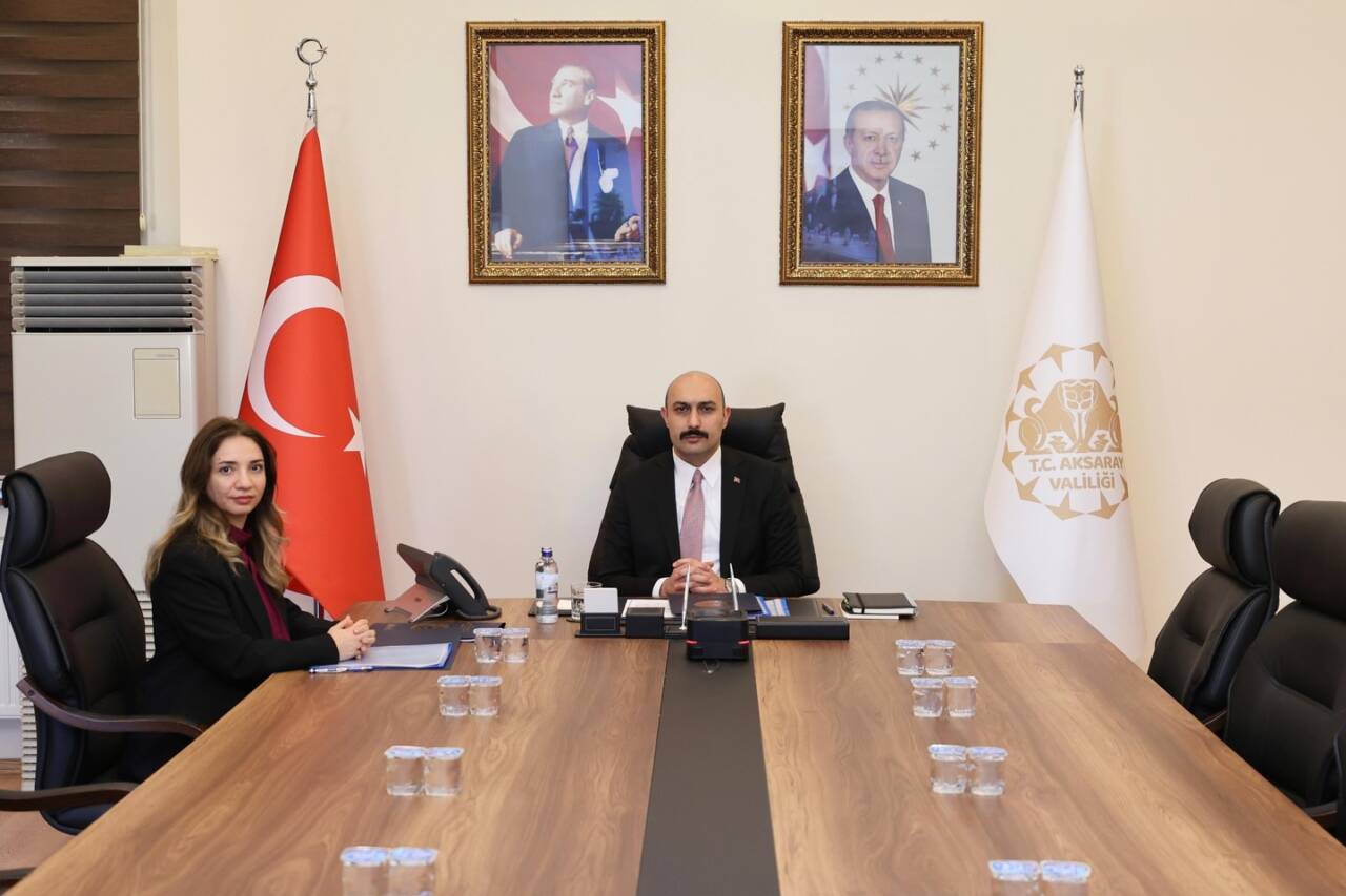 Aksaray Valiliği ev sahipliğinde gerçekleştirilen Video Konferans Sistemi (VKS) toplantısında,