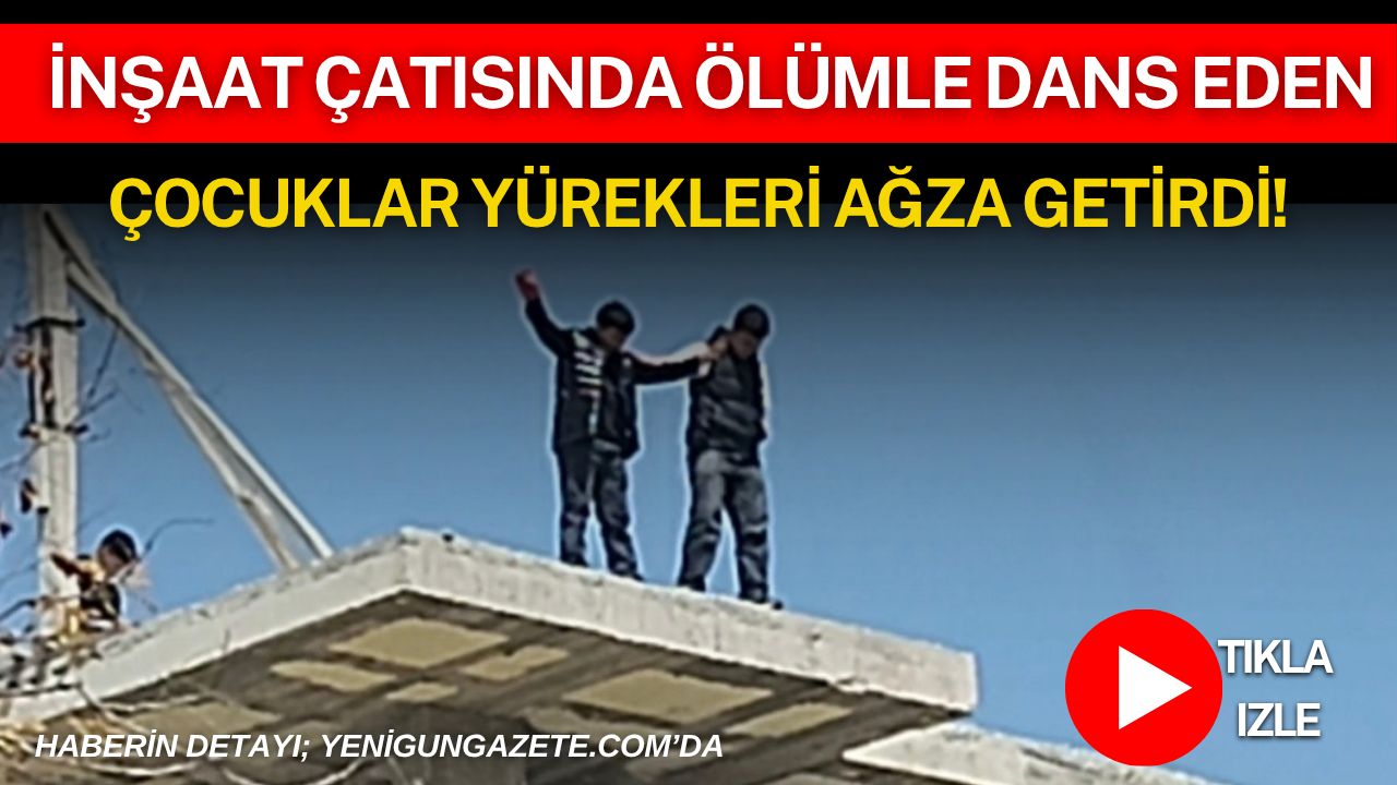 Aksaray’da inşaat çatısına çıkan çocuklar mahalleliyi korkuttu, polis ekipleri gelince