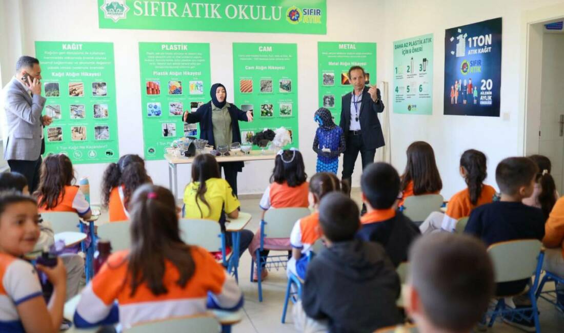 Timur Sarrafoğlu İlkokulu öğrencileri Toplama Ayırma Tesisinde geri dönüşüm sürecini yerinde gördü Çocukların çevre konusunda yerinde bilinçlenmesine katkı sunan çalışma kapsamında, Timur