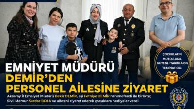 Aksaray’da 23 Nisan kapsamında İl Emniyet Müdürü Bekir Demir ve