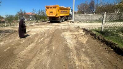 Ağaçören Belediyesi, ilçede planlanan kilit taş döşeme çalışmaları öncesinde mahallelerde