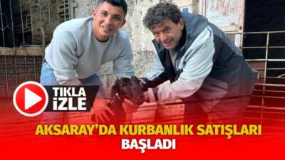 Aksaray’da Kurban Bayramı öncesi satışlar hız kazanırken, genç besici Emin