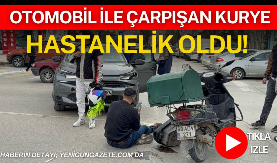 Aksaray’da otomobil ile motosikletin çarpışması sonucu 22 yaşındaki kurye yaralandı.