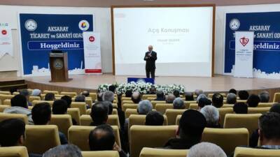 Aksaray Ticaret ve Sanayi Odası (ATSO) Konferans Salonu’nda gerçekleştirilen “Konferans