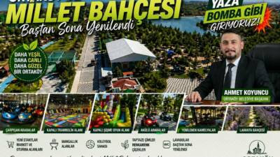 Aksaray Ortaköy’de Millet Bahçesi, oyun alanları, sosyal donatılar ve peyzaj
