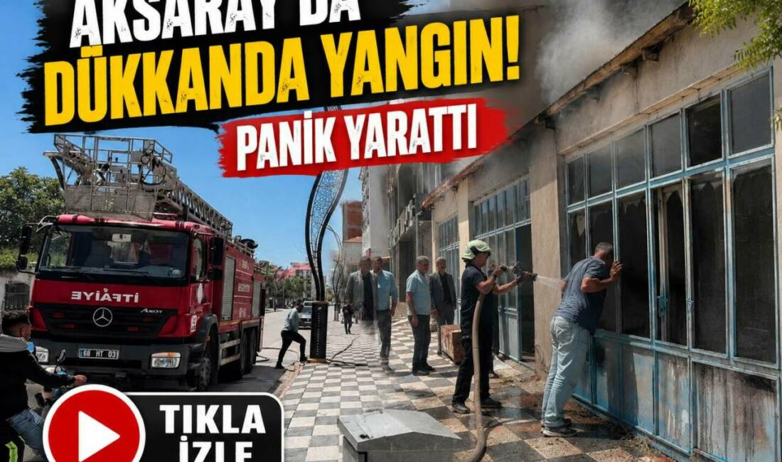 Aksaray’ın Eskil ilçesinde karton ve kâğıt malzemelerin bulunduğu bir yapıda