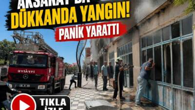 Aksaray’ın Eskil ilçesinde karton ve kâğıt malzemelerin bulunduğu bir yapıda