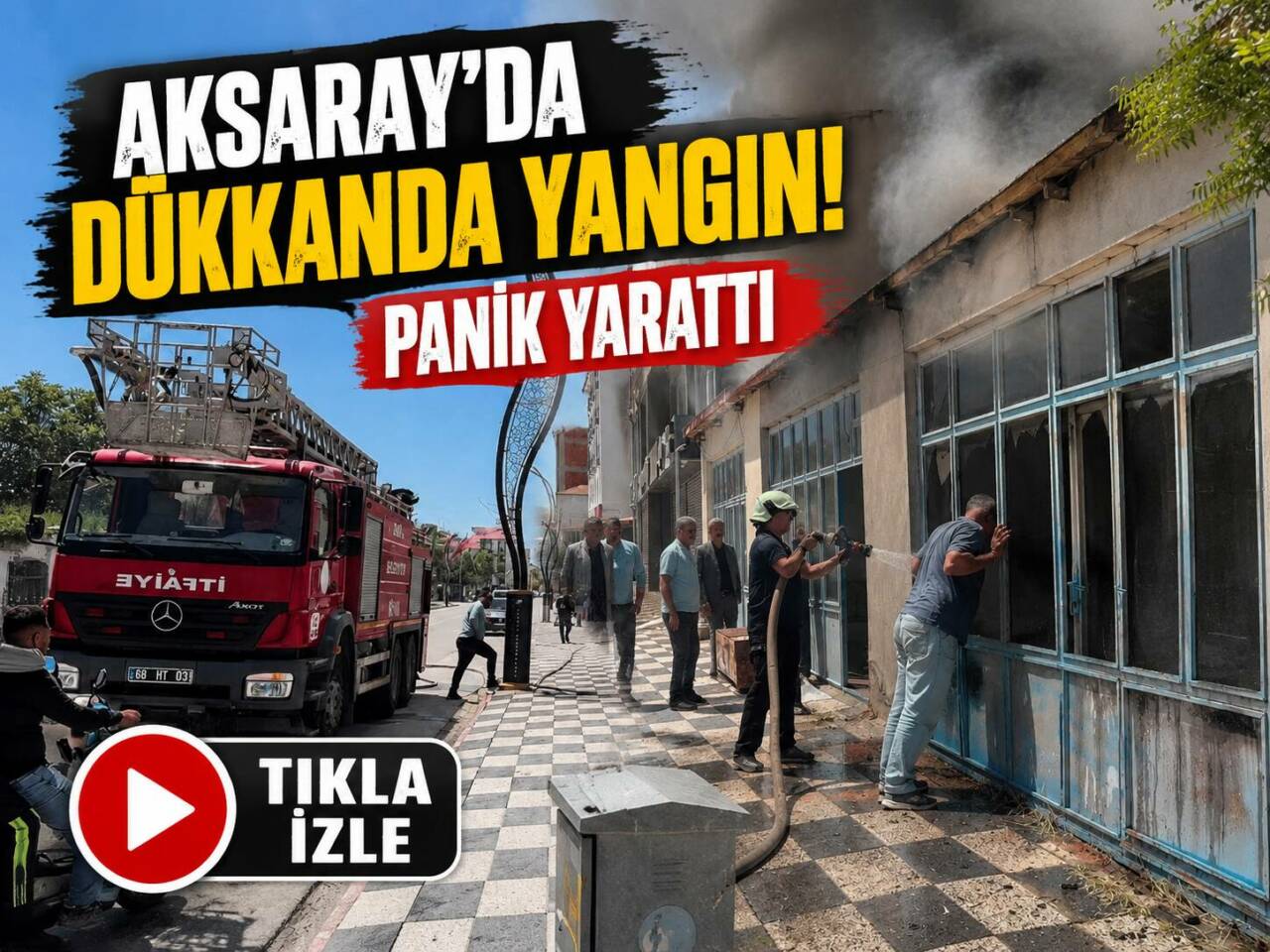 Aksaray’ın Eskil ilçesinde karton ve kâğıt malzemelerin bulunduğu bir yapıda
