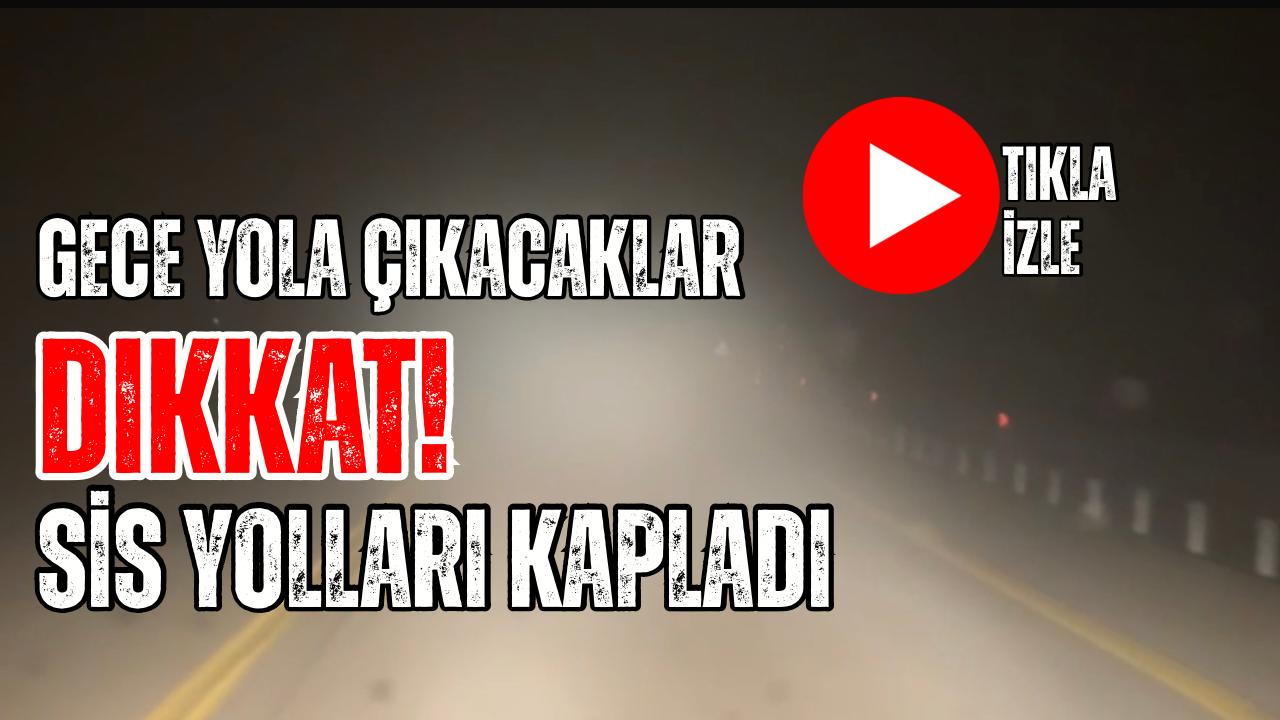 Aksaray’ın yüksek kesimlerinde etkili olan yoğun sis nedeniyle görüş mesafesi