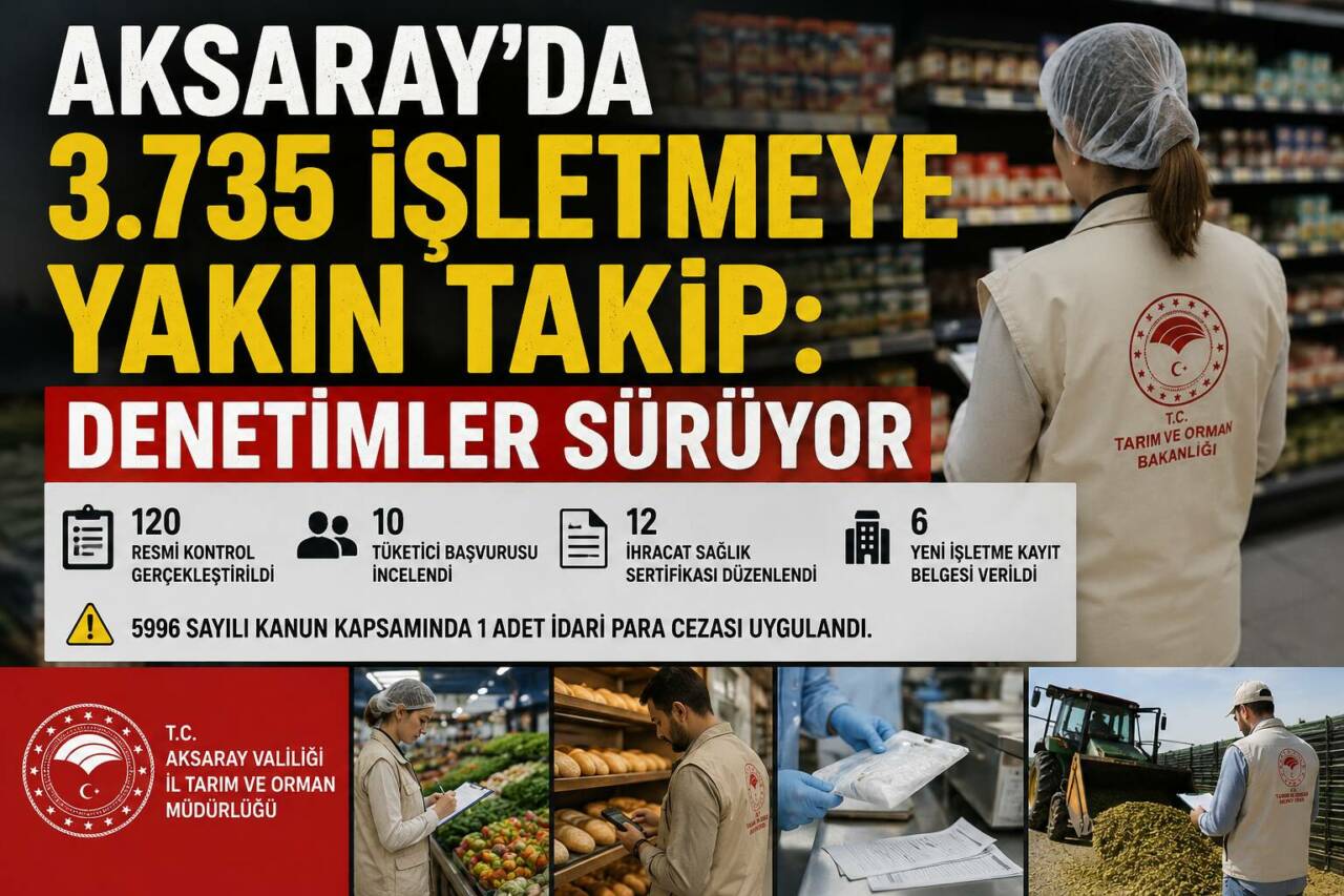 Aksaray’da gıda güvenliği için yürütülen denetimler ne aşamada? Haftalık raporda