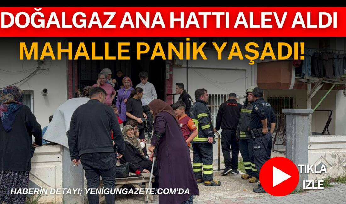 Aksaray Fatih Mahallesi’nde bir apartmanın giriş katındaki doğalgaz ana hattında