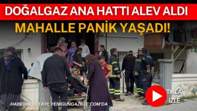 Aksaray Fatih Mahallesi’nde bir apartmanın giriş katındaki doğalgaz ana hattında