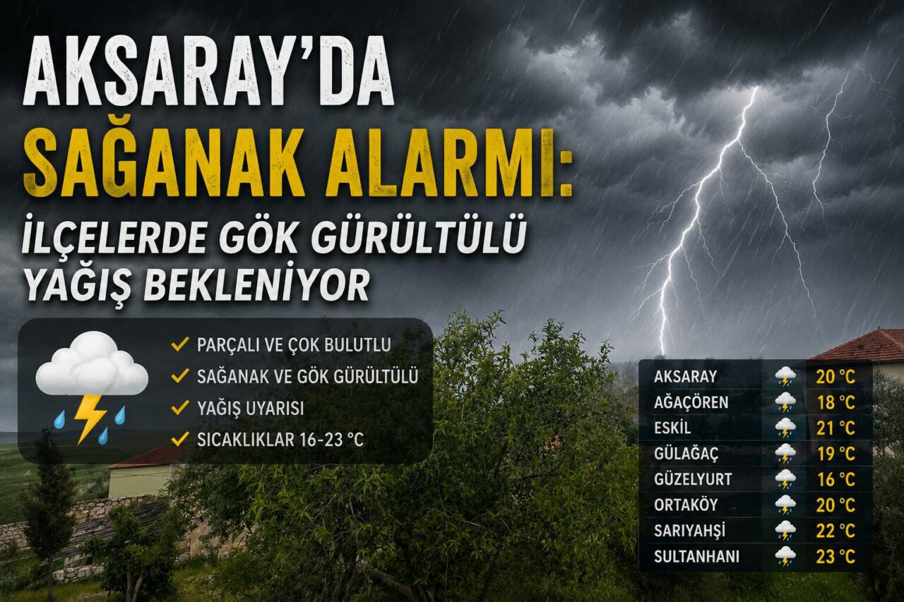 Konya Meteoroloji 8. Bölge Müdürlüğü, Aksaray ve tüm ilçeleri için