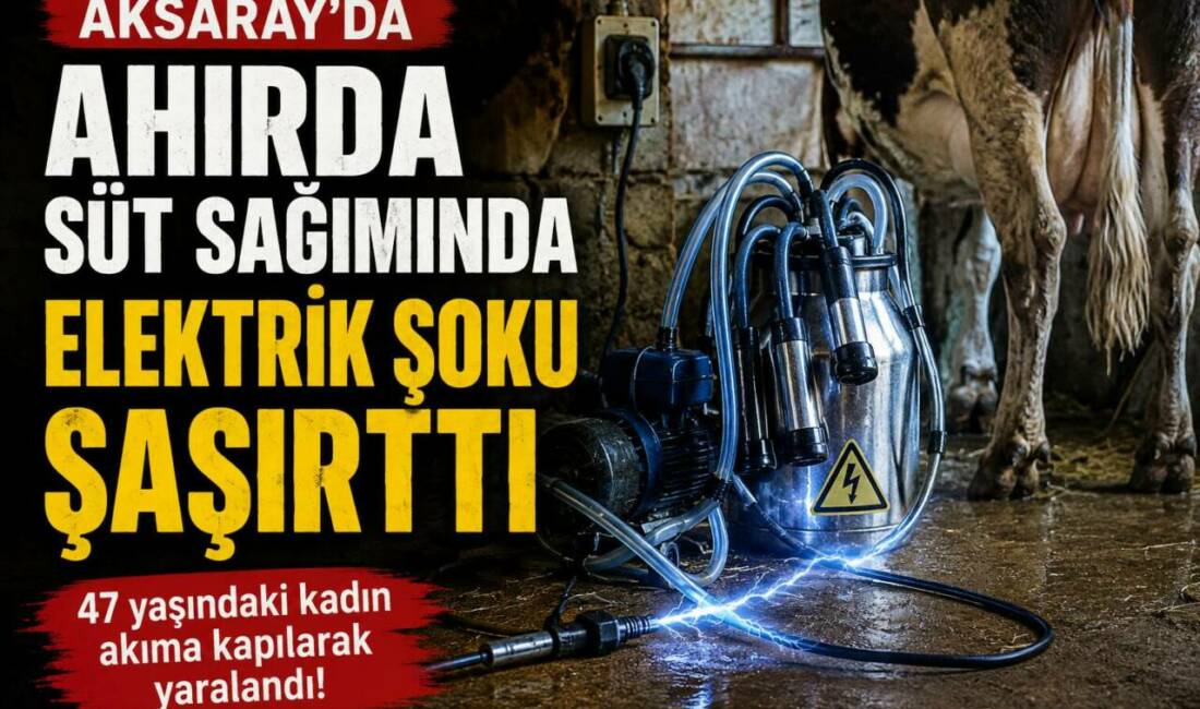 Aksaray’ın Eskil ilçesinde ahırda süt sağma makinesiyle çalıştığı sırada elektrik