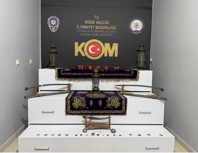Niğde'de düzenlenen tarihi eser kaçakçılığı operasyonunda 1 şüpheli gözaltına alındı.