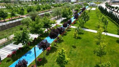 Aksaray Belediyesi, şehir genelindeki millet bahçeleri ve yeşil alanlarda yürüttüğü