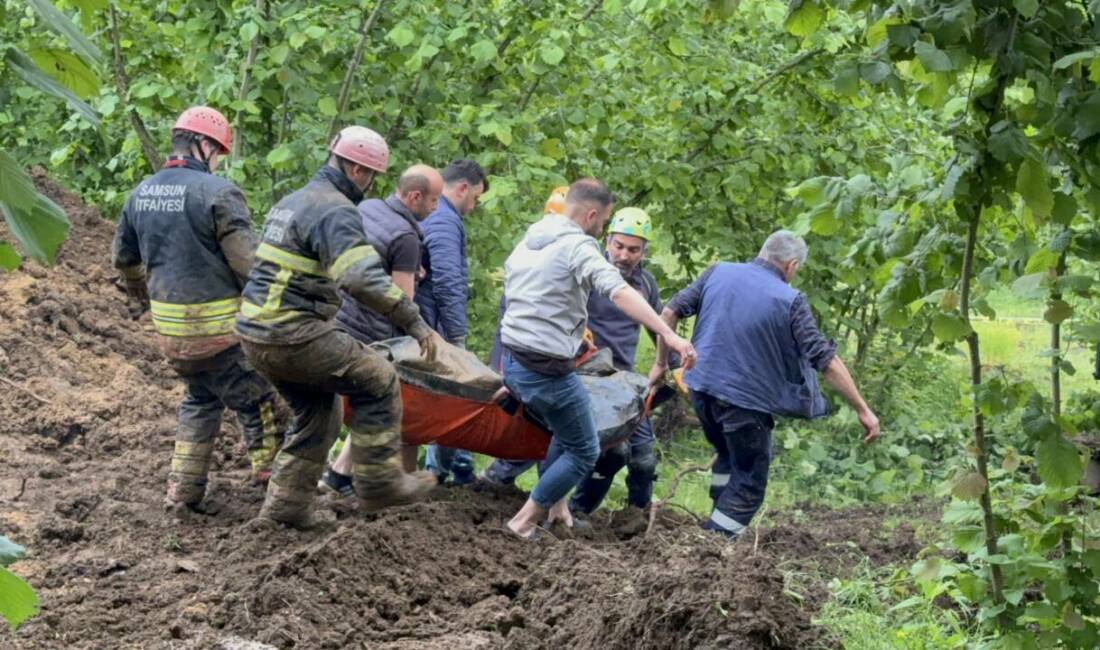  Samsun’un Salıpazarı ilçesinde fındık bahçesinde define aramak için yapılan kazıda