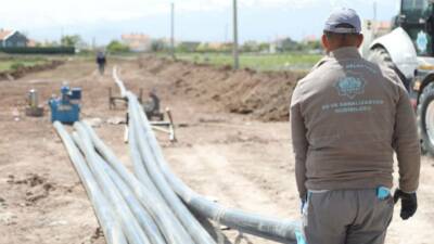 Aksaray Belediyesi tarafından yürütülen altyapı çalışmaları kapsamında Hürriyet Mahallesi’nde içme