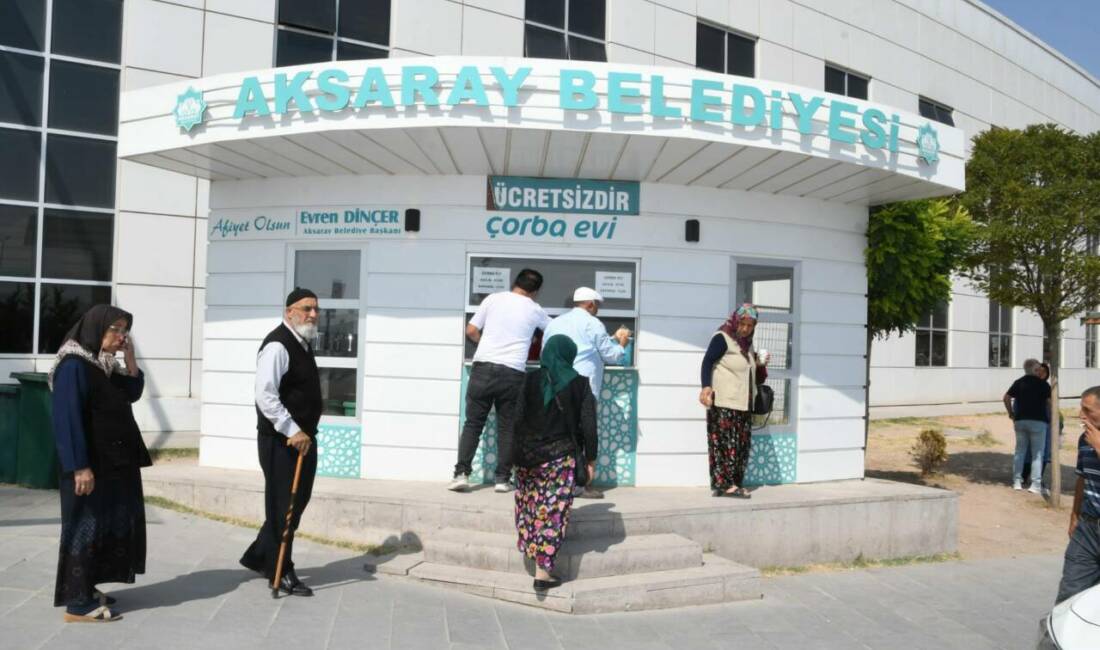 Aksaray Belediyesi tarafından vatandaşların hizmetine sunulan Çorba Evi, sabahın erken
