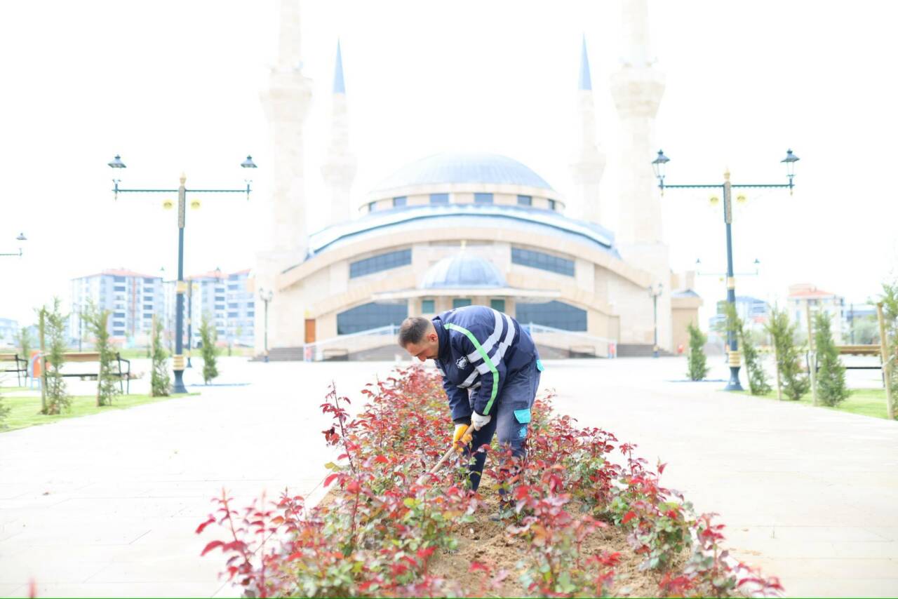 Aksaray Belediyesi, Hz. Ali Şifâ Camii çevresinde yürüttüğü peyzaj çalışmalarıyla