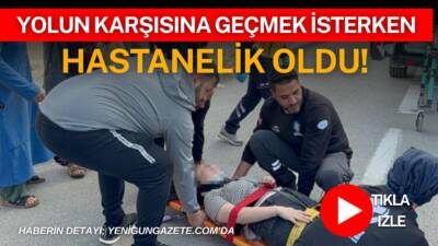 Aksaray’da yolun karşısına geçmek isteyen 18 yaşındaki gence otomobil çarptı.