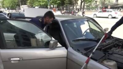 Amasya’da otomobilin içine giren 1,5 metre uzunluğundaki yılan, itfaiye ekiplerince