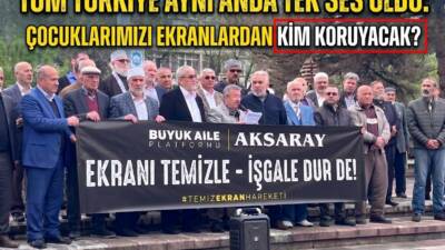 Temiz Ekran Hareketi 81 İlde Aksaray’da da eş zamanlı yapıldı.