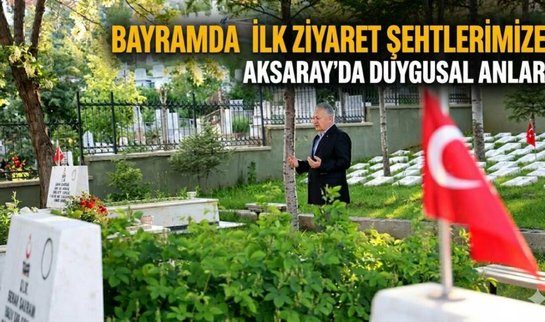 Kurban Bayramı kapsamında Aksaray Şehitliği’nde gerçekleşen ziyarette Vali Murat Duru’nun