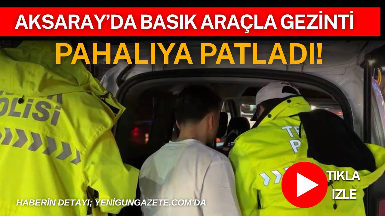 Aksaray’da polis ekiplerinin denetiminde cam filmli ve basık araç kullanan