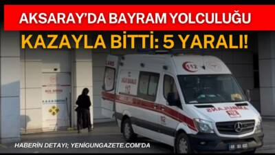 Aksaray-Ankara karayolunda bayram tatiline giden ailenin bulunduğu otomobil kontrolden çıktı.