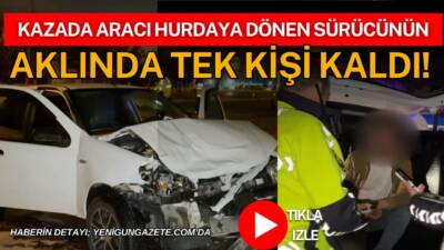 Aksaray’da alkol aldıktan sonra direksiyon başına geçip park halindeki araca