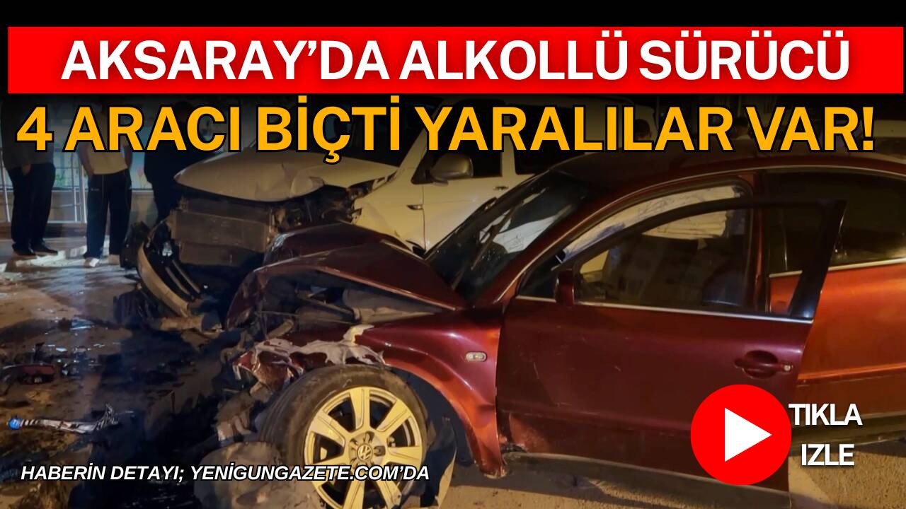 Aksaray'da alkol aldıktan sonra direksiyon başına geçen sürücü, park halindeki