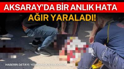 Aksaray’da iki aracın çarpıştığı kazada 18 yaşındaki motosiklet sürücüsü ağır