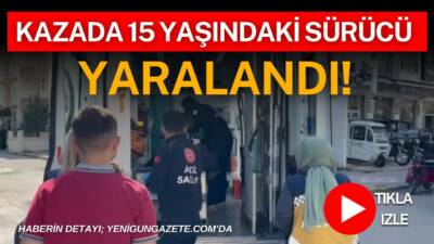 Aksaray’da otomobil ile bisikletin çarpıştığı kazada 15 yaşındaki sürücü yaralandı,