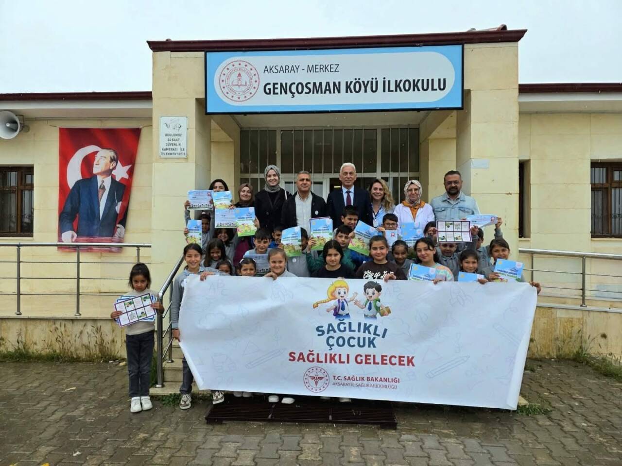 Aksaray’da Gençosman Köyü İlkokulu’nda düzenlenen “Sağlıklı Çocuk, Sağlıklı Gelecek” etkinliği