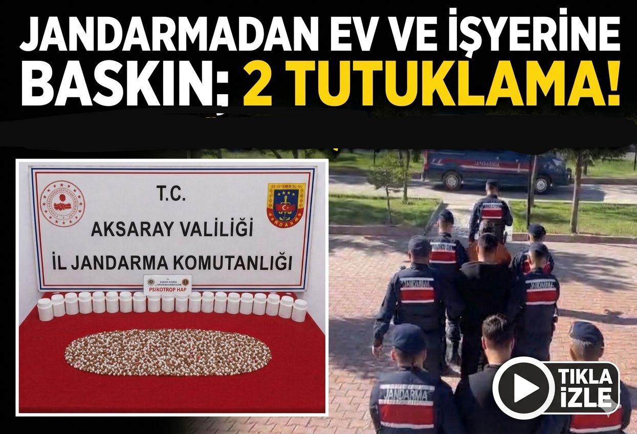 Aksaray’da jandarma ekiplerinin düzenlediği operasyonda 3 şüpheli yakalandı, ev ve
